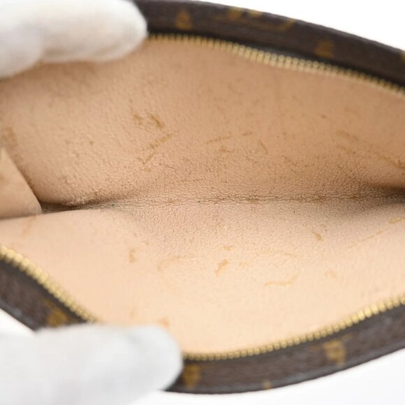 LOUIS VUITTON Logo BUCKET GM Pouch Bag Monogram Leather Brown France 66AA027 - Picture 9 of 14